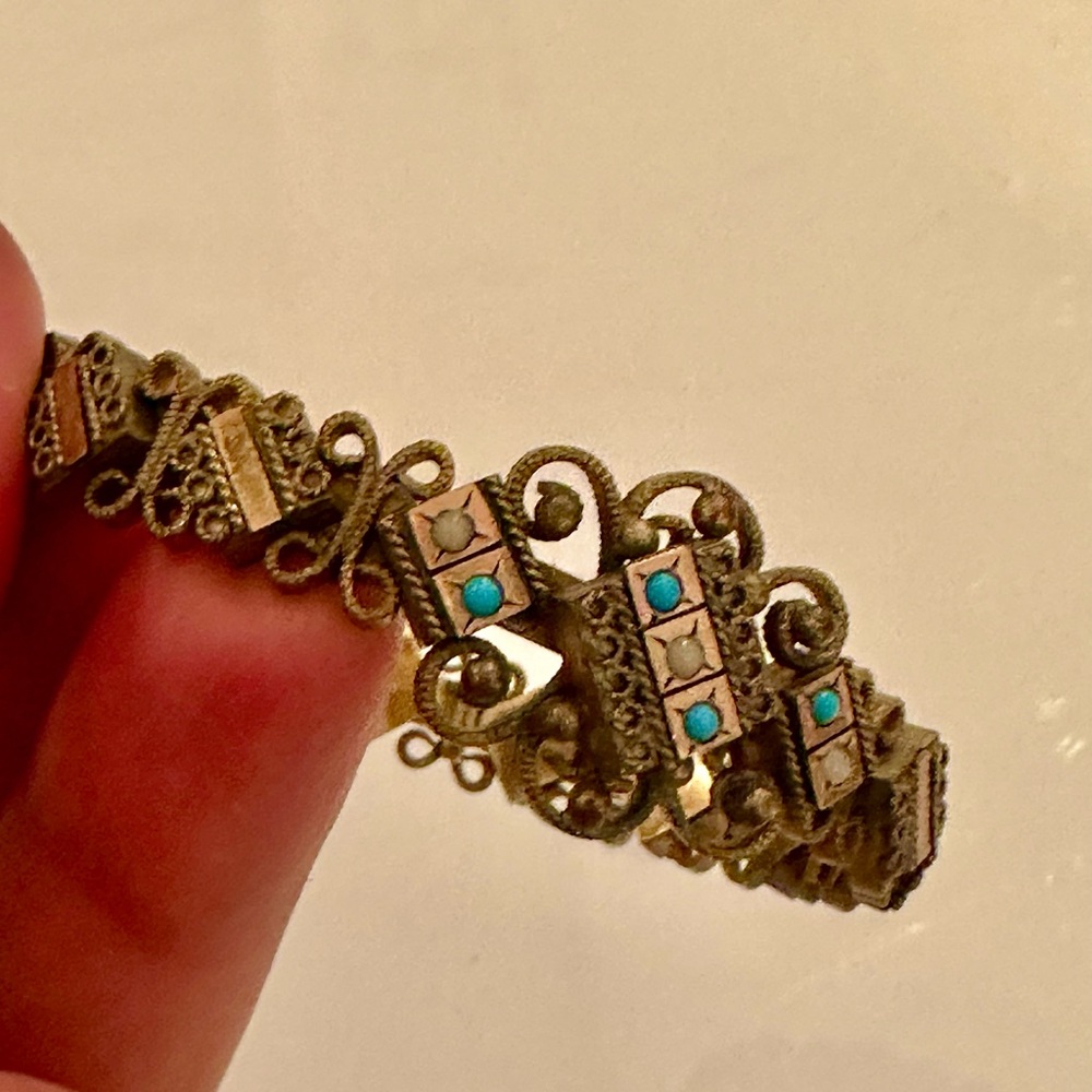 Vintage bracelet with turquoise stones - Picture 5 of 5